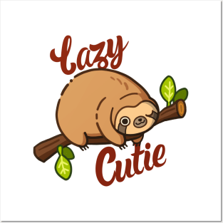 Kawaii sloth Posters and Art